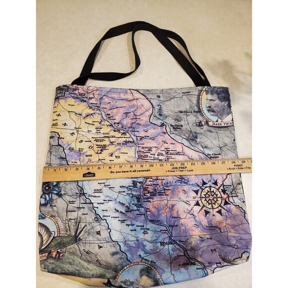 Mark Twain Map Tote Bag - Picture 12 of 14